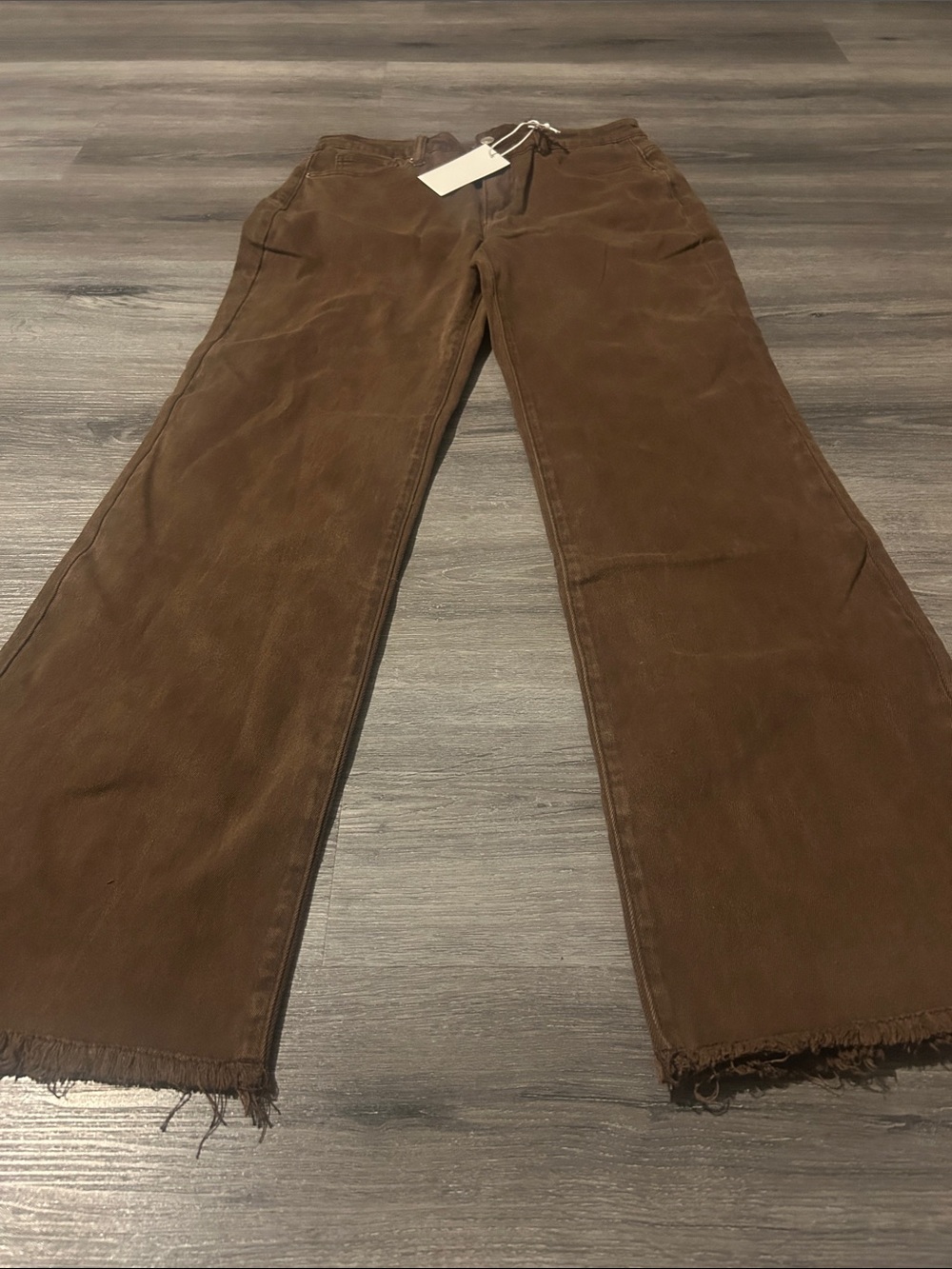 Women’s Brown Wide-Leg Jeans - Picture 2 of 5